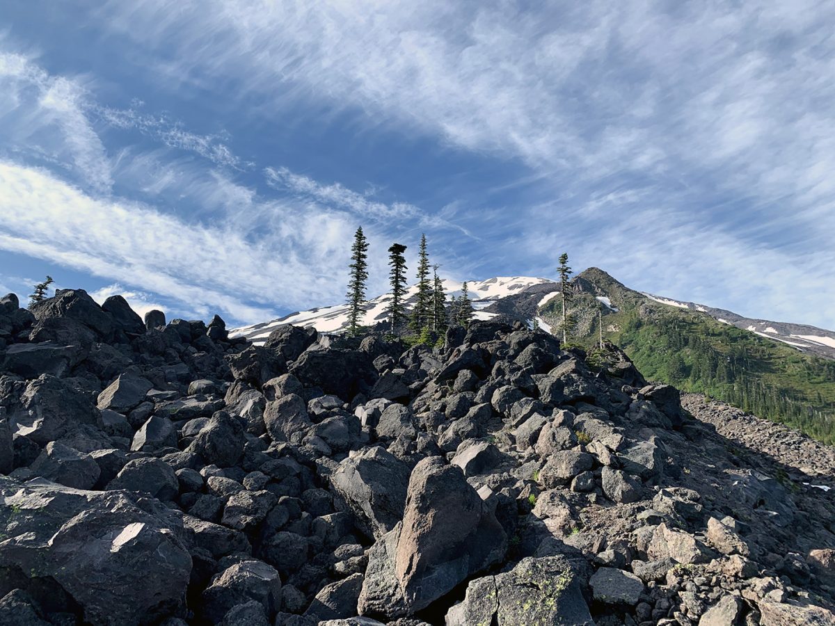 The boulder fields on the south side of Mt. St. Helens can be tricky to navigate. - June 2020