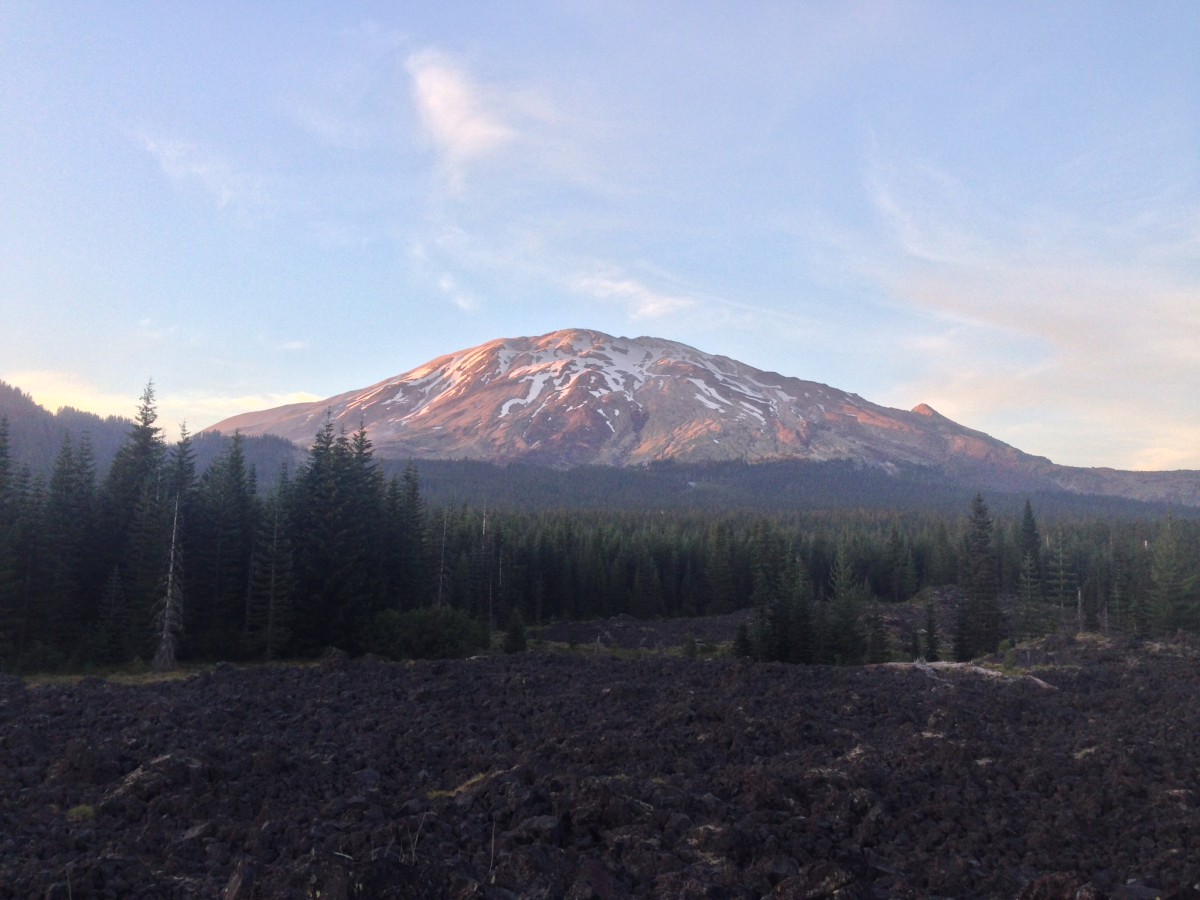 Mt St Helens from Red Rock Pass Trailhead.