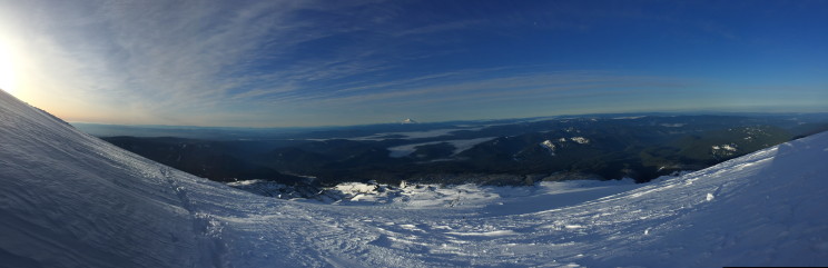 Mt Hood, panoramic of south side.