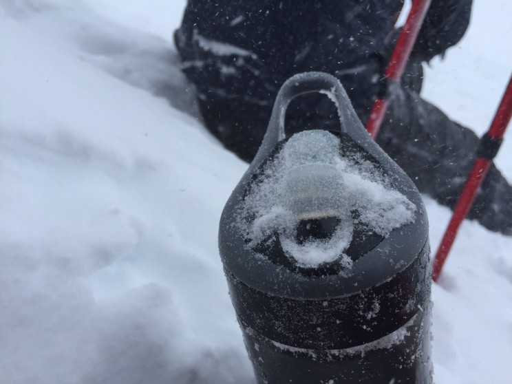 Even a Camelbak can freeze - be prepared with alternative hydration sources.