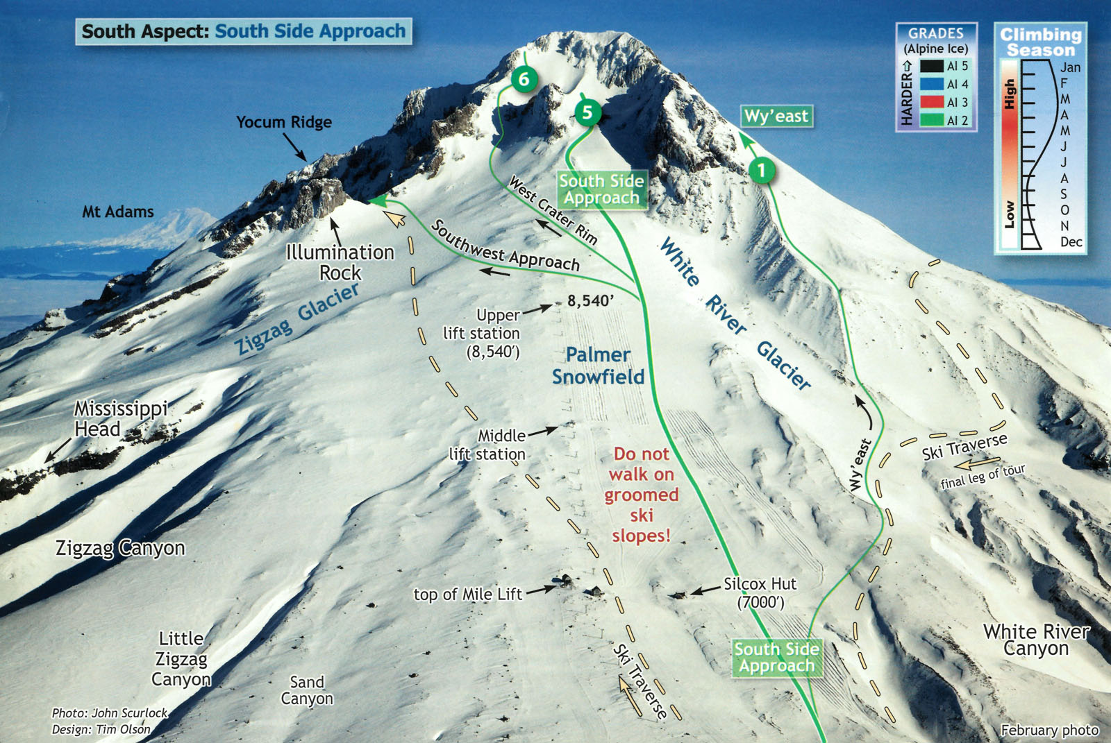 Image credit: Mt Hood Climber's Guide by Bill Mullee