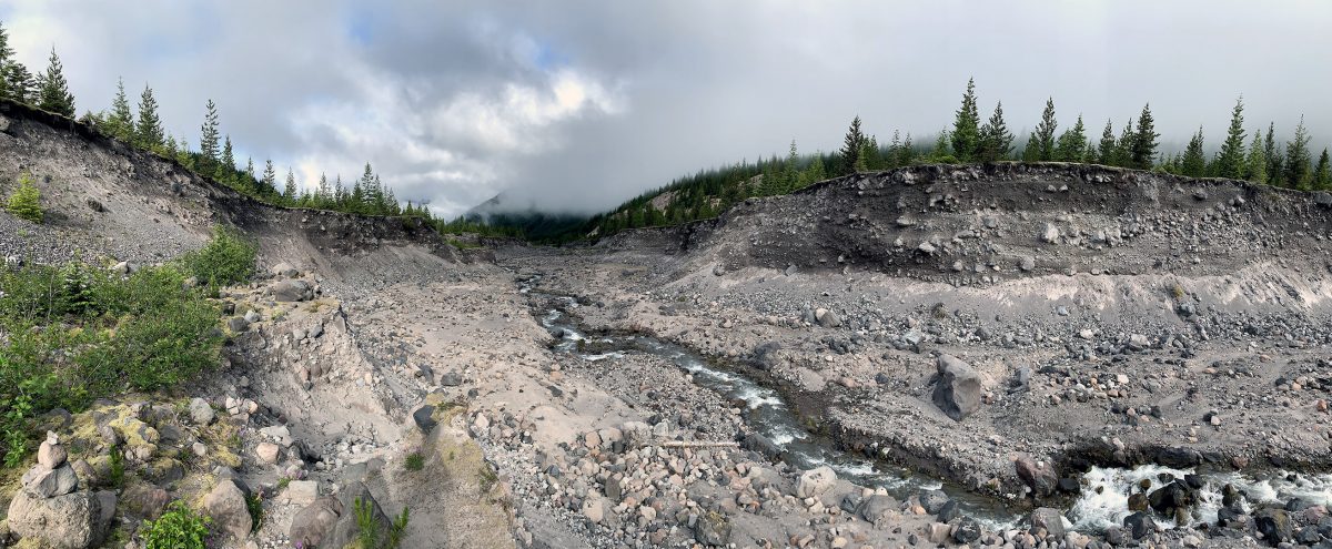 South Fork Toutle River on the west side of Mt. St. Helens. - June 2020